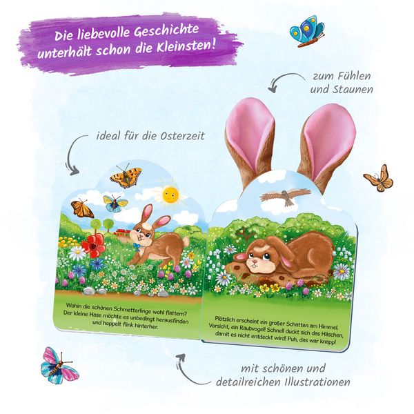 Produktbild: Tr&ouml;tsch Der kleine Hase Pappenbuch mit Pl&uuml;schohren