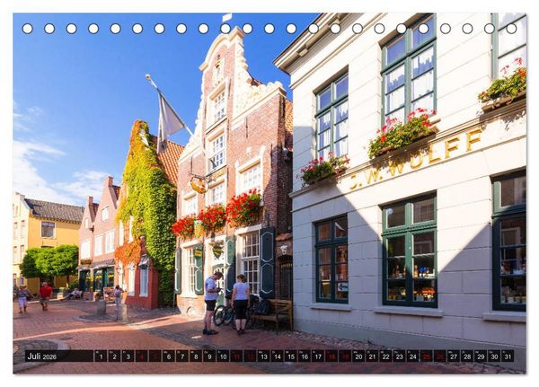Produktbild: LEER Museumshafen und Altstadt (Tischkalender 2026 DIN A5 quer), CALVENDO Monatskalender