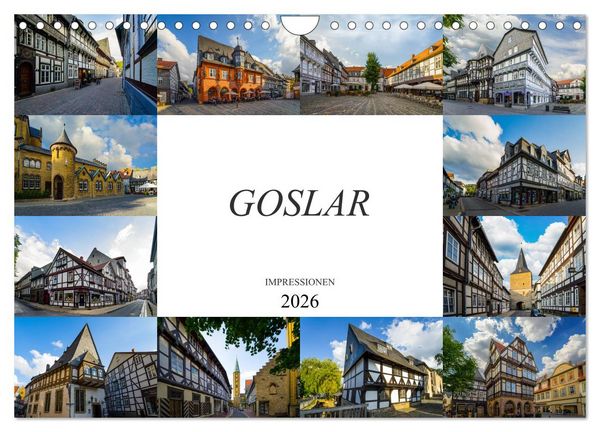 Goslar Impressionen (Wandkalender 2026 DIN A4 quer), CALVENDO Monatskalender