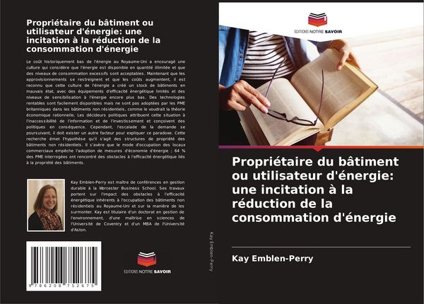 Produktbild: Propri&eacute;taire du b&acirc;timent ou utilisateur d'&eacute;nergie: une incitation &agrave; la r&eacute;duction de la consommation d'&eacute;nergie