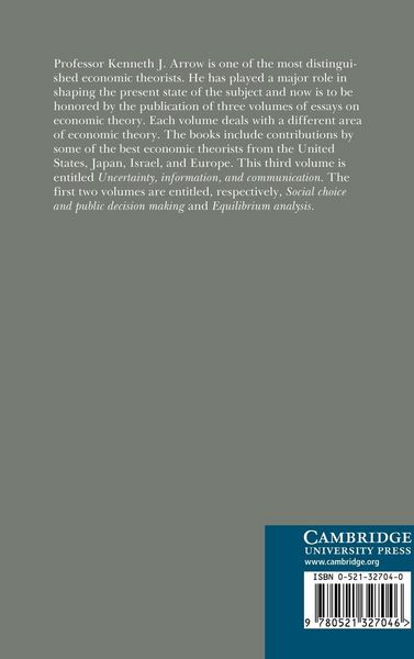Produktbild: Essays in Honor of Kenneth J. Arrow