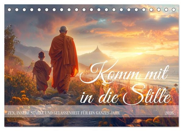 Produktbild: Komm mit in die Stille (Tischkalender 2026 DIN A5 quer), CALVENDO Monatskalender