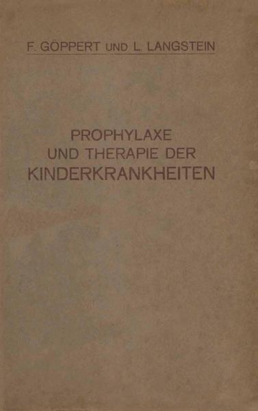 Produktbild: Prophylaxe und Therapie der Kinderkrankheiten