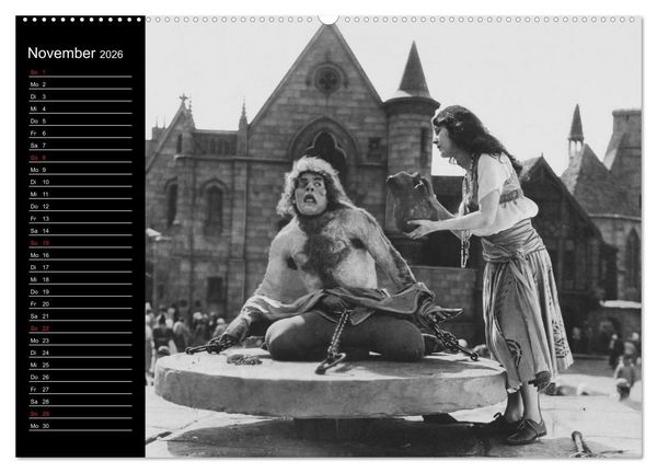 Produktbild: Kultfilme - schwarz-wei&szlig;e Klassiker (hochwertiger Premium Wandkalender 2026 DIN A2 quer), Kunstdruck in Hochglanz