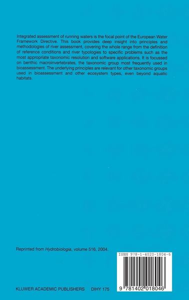Produktbild: Integrated Assessment of Running Waters in Europe
