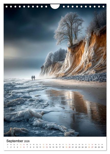 Produktbild: Frostige K&uuml;sten - Wintertr&auml;ume am Meer (Wandkalender 2026 DIN A4 hoch), CALVENDO Monatskalender