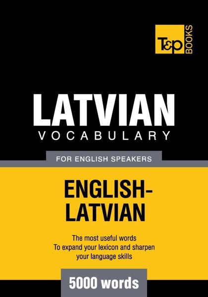 Produktbild: Latvian vocabulary for English speakers - 5000 words