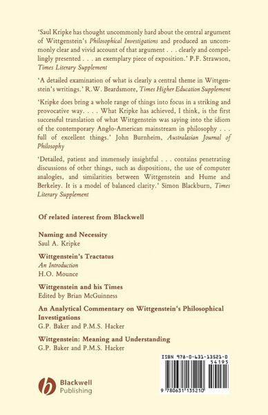 Produktbild: Wittgenstein on Rules and Private Language