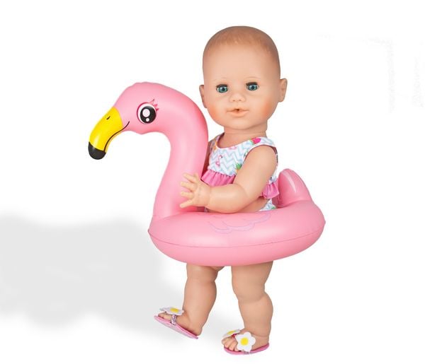 Produktbild: Puppen-Schwimmset ''Flamingo Ella'', Gr. 35-45 cm