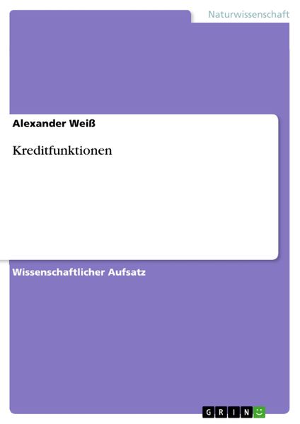 Produktbild: Kreditfunktionen