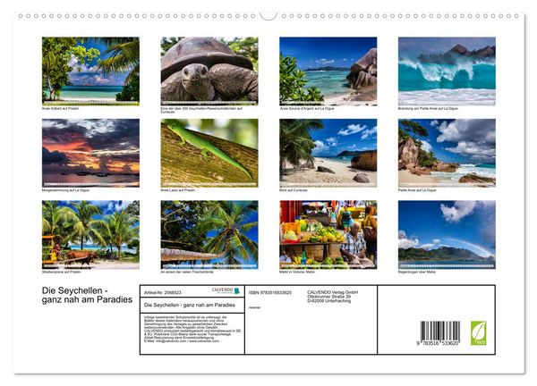 Produktbild: Die Seychellen - ganz nah am Paradies (hochwertiger Premium Wandkalender 2026 DIN A2 quer), Kunstdruck in Hochglanz