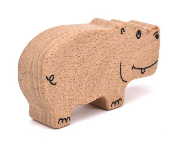 Produktbild: Holzrassel Hippo