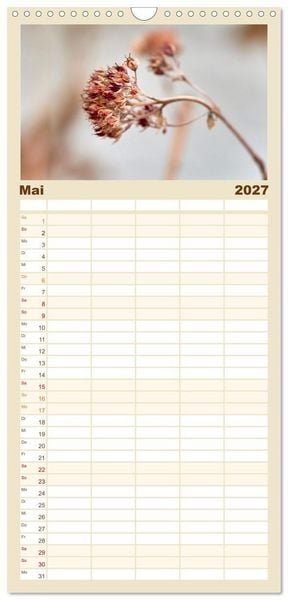 Produktbild: Familienplaner 2027 - Verbl&uuml;hte Sch&ouml;nheiten mit 5 Spalten (Wandkalender, 21 x 45 cm) CALVENDO