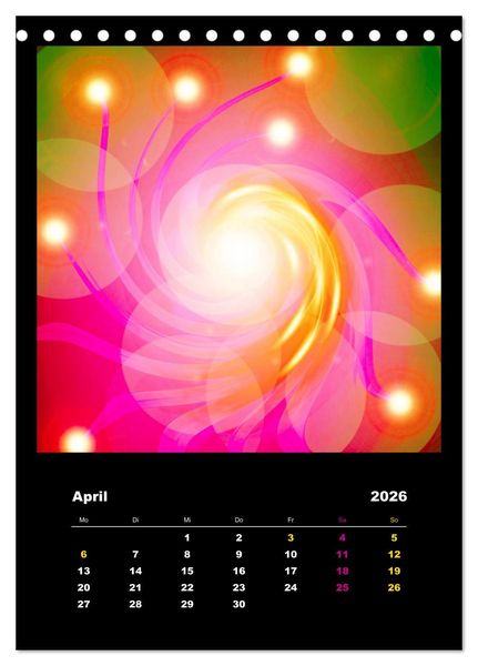 Produktbild: Energie-Spiralen 2026 (Tischkalender 2026 DIN A5 hoch), CALVENDO Monatskalender