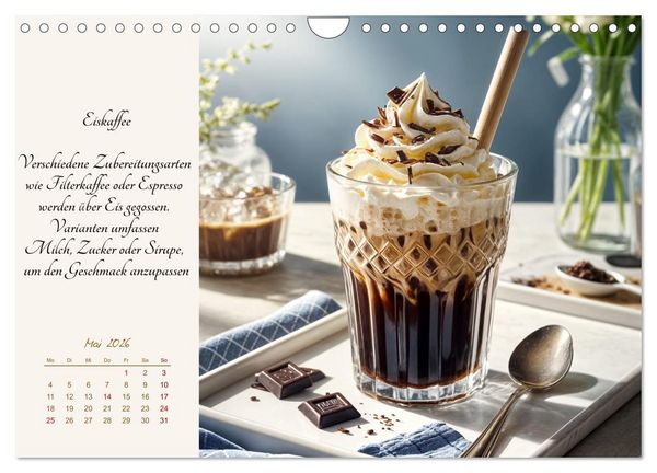 Produktbild: KI - Kaffee und Genuss 12 Monate im Aroma (Wandkalender 2026 DIN A4 quer), CALVENDO Monatskalender