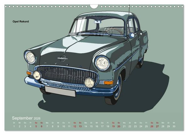 Produktbild: Made in Germany - Illustrationen deutscher Oldtimer (Wandkalender 2026 DIN A3 quer), CALVENDO Monatskalender