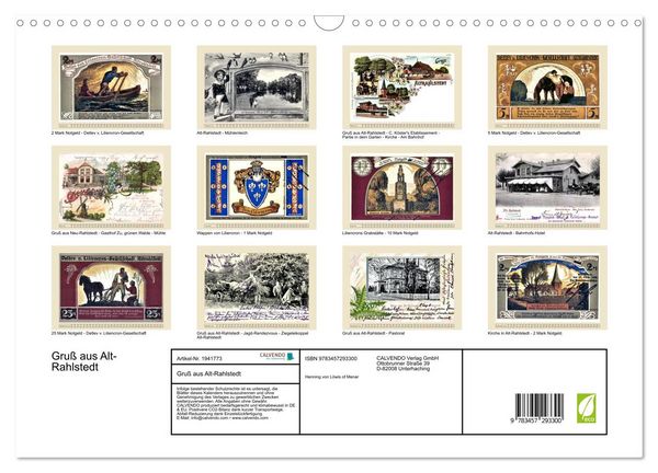 Produktbild: Gru&szlig; aus Alt-Rahlstedt (Wandkalender 2026 DIN A3 quer), CALVENDO Monatskalender