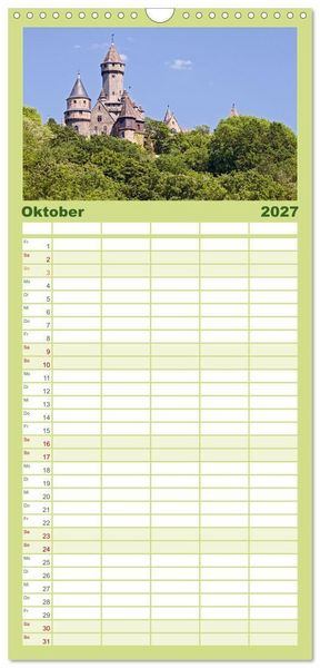 Produktbild: Familienplaner 2027 - Sehnsuchtsziel Lahn mit 5 Spalten (Wandkalender, 21 x 45 cm) CALVENDO