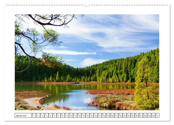 Produktbild: S&atilde;o Miguel - Natursch&ouml;nheit der Azoren (Wandkalender 2026 DIN A2 quer), CALVENDO Monatskalender