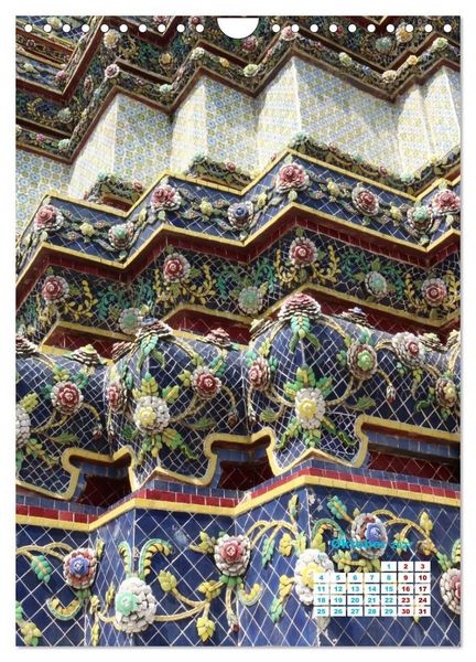 Produktbild: Bangkoks Tempel - Goldene Pagoden und safrangelbe Roben (Wandkalender 2027 DIN A4 hoch), CALVENDO Monatskalender