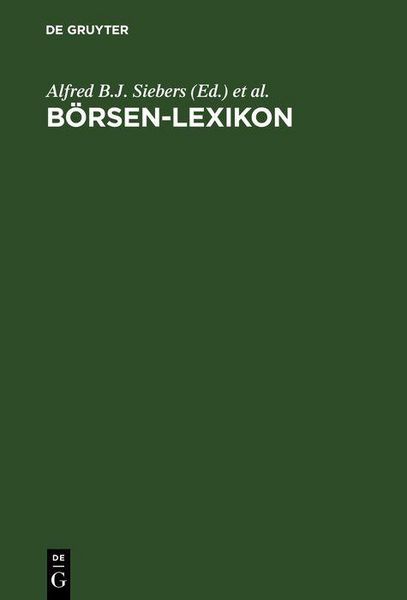 Produktbild: B&ouml;rsen-Lexikon
