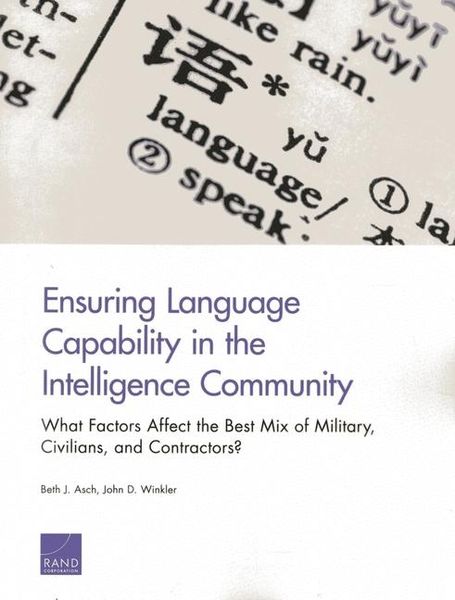 Produktbild: Ensuring Language Capability in the Intelligence Community