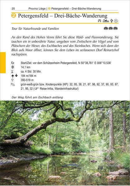 Produktbild: Belgische Ardennen 27 Wanderungen durch Flusst&auml;ler, Moore und W&auml;lder