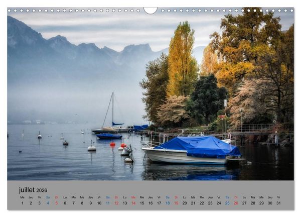 Produktbild: Montreux, la Riviera Suisse (Calendrier mural 2026 DIN A3 vertical), CALVENDO calendrier mensuel