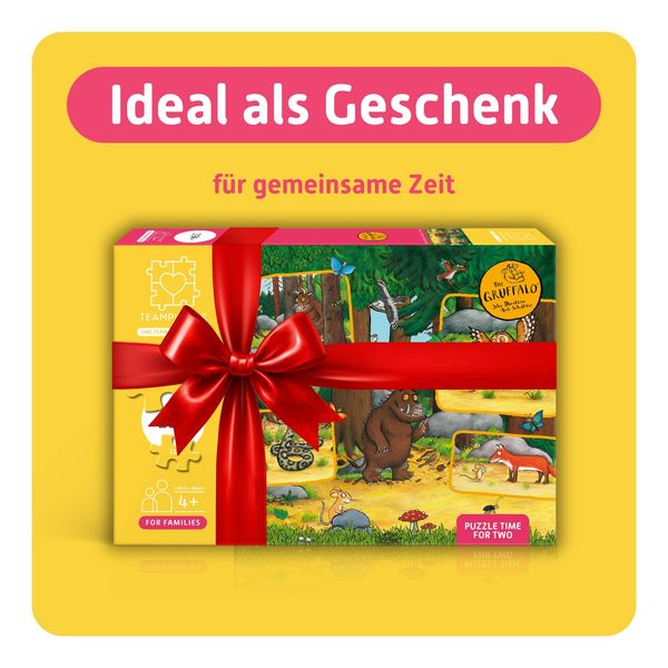Produktbild: TEAMPUZZLE &ndash; Der Gr&uuml;ffelo &ndash; 194 Teile &ndash; Kinderpuzzle mit gro&szlig;en & kleinen Teilen