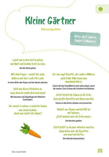 Produktbild: Das Krippen-Jahreszeitenbuch: Mitmachgeschichten und Mitmachgedichte