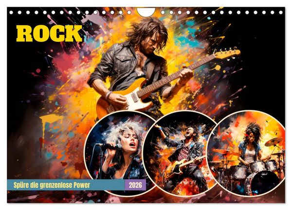 ROCK Spüre die grenzenlose Power (Wandkalender 2026 DIN A4 quer), CALVENDO Monatskalender