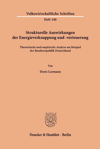 Produktbild: Strukturelle Auswirkungen der Energieverknappung und -verteuerung.
