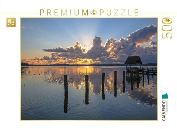 CALVENDO Puzzle Tagesbeginn am Hemmenlsdorfer See | 500 Teile Lege-Größe 48 × 36 cm Foto-Puzzle für Erwachsene