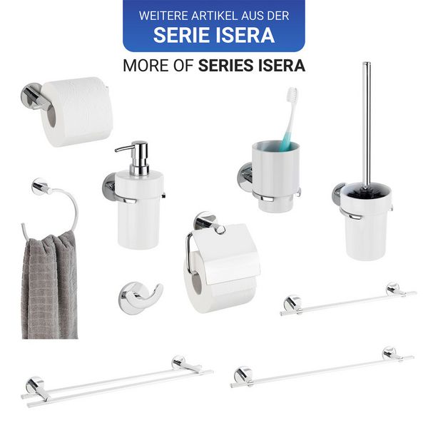 Produktbild: UV-Loc&reg; Badetuchstange Uno Mod. Isera 40 cm, Befestigen ohne Bohren mit innovativem Klebesystem