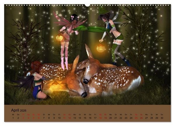 Produktbild: Elfenlichter, die Reise geht weiter (Wandkalender 2026 DIN A2 quer), CALVENDO Monatskalender