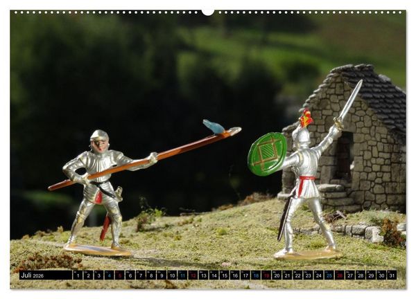 Produktbild: Landsknechte und Ritter im Modell (Wandkalender 2026 DIN A2 quer), CALVENDO Monatskalender