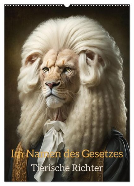 Produktbild: Im Namen des Gesetzes Tierische Richter (Wandkalender 2027 DIN A2 hoch), CALVENDO Monatskalender