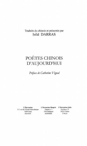 Produktbild: Poetes chinois d'aujourd'hui