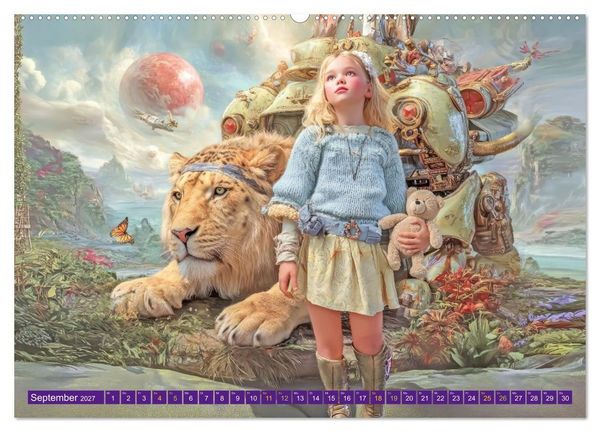 Produktbild: Meine verr&uuml;ckte Welt - Kinderwelten (hochwertiger Premium Wandkalender 2027 DIN A2 quer), Kunstdruck in Hochglanz