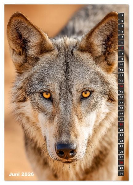 Produktbild: W&ouml;lfe aus aller Welt (hochwertiger Premium Wandkalender 2026 DIN A2 hoch), Kunstdruck in Hochglanz