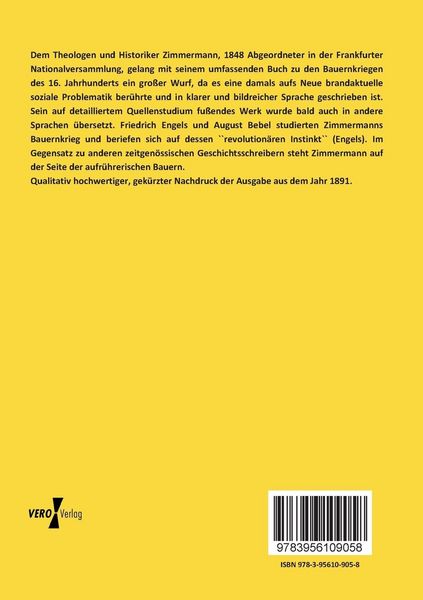 Produktbild: Dr. W. Zimmermanns Gro&szlig;er Deutscher Bauernkrieg