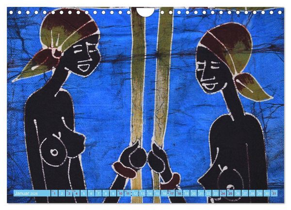 Produktbild: Farbenfrohes Afrika (Wandkalender 2026 DIN A4 quer), CALVENDO Monatskalender