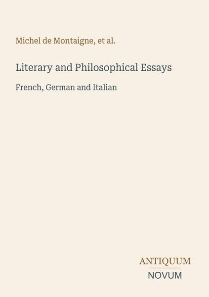 Produktbild: Literary and Philosophical Essays