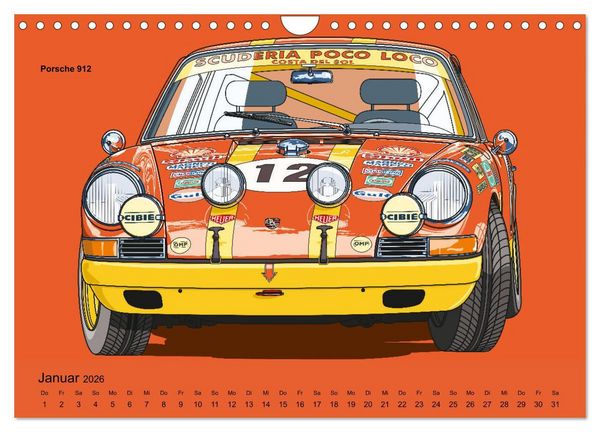 Produktbild: Made in Germany - Illustrationen deutscher Oldtimer (Wandkalender 2026 DIN A4 quer), CALVENDO Monatskalender