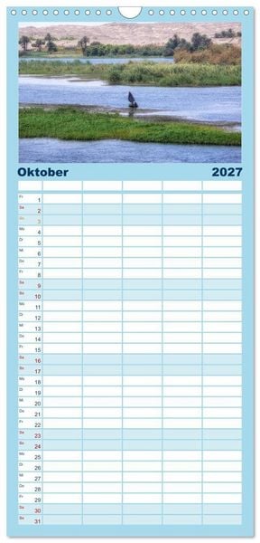 Produktbild: Familienplaner 2027 - &Auml;gypten mit 5 Spalten (Wandkalender, 21 x 45 cm) CALVENDO