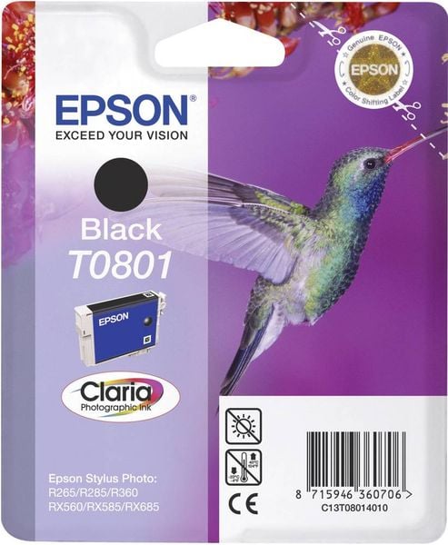 Epson Druckerpatrone T0801 Original Schwarz C13T08014011