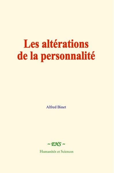 Produktbild: Les alt&eacute;rations de la personnalit&eacute;