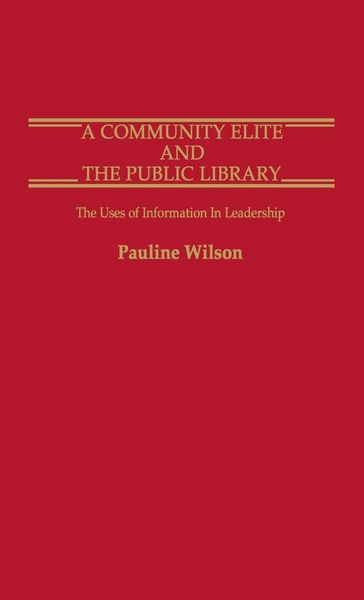 Produktbild: A Community Elite and the Public Library