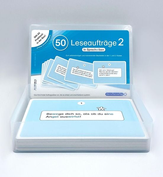 Produktbild: 50 Leseaufträge 2 in der Box in Sprechsilben