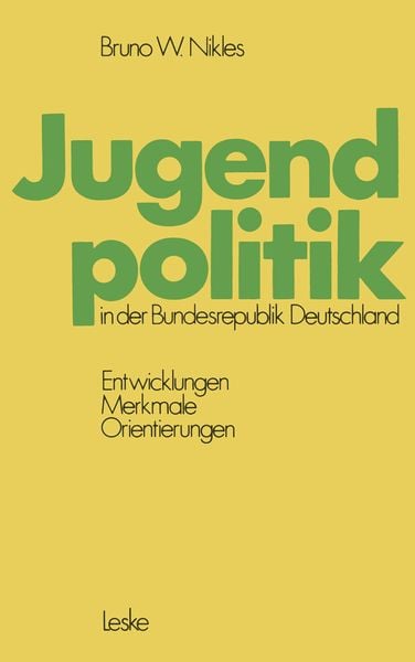 Produktbild: Jugendpolitik in der Bundesrepublik Deutschland